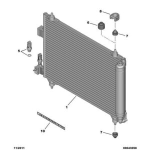 Citroen C6 2005-2012 Diesel Air Conditioned Condenser