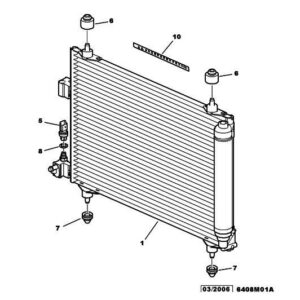 Citroen C5 2004-2008 Diesel Air Conditioned Condenser