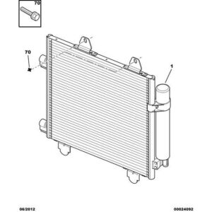 Citroen C1 2009-2012 Petrol Air Conditioning Condenser
