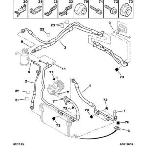 Citroen Xsara 2000-2004 Petrol Air Conditioned Freon Tube