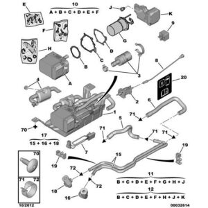 Citroen C8 2002-2008 Diesel Heater Water Pipe
