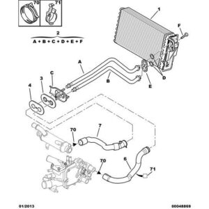Citroen C5 2001-2004 Diesel Heater Water Pipe