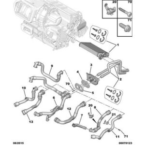 Citroen C5 2008-2021 Diesel Heater Water Pipe