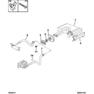 Citroen C5 2004-2008 Diesel Heater Water Pipe