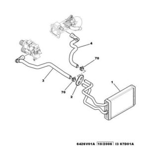 Citroen C-Crosser 2007-2012 Diesel Heater Water Pipe