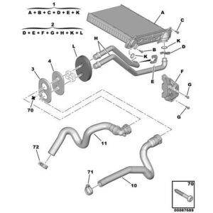 Citroen DS4 2010-2021 Heater Water Pipe