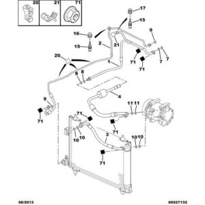 Citroen C5 2004-2008 Diesel Air Conditioned Freon Tube