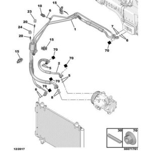 Citroen Berlingo 2015-2018 Diesel Air Conditioned Freon Tube