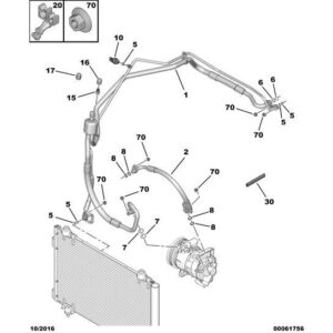 Citroen Berlingo 2015-2018 Diesel Air Conditioned Freon Tube