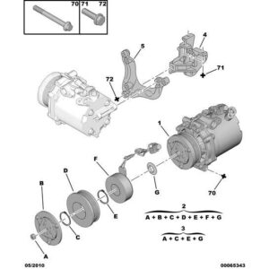 Citroen C-Crosser 2007-2012 Petrol Compressor Support