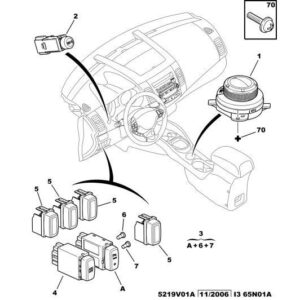 Citroen C-Crosser 2007-2012 Diesel Info Display Switch