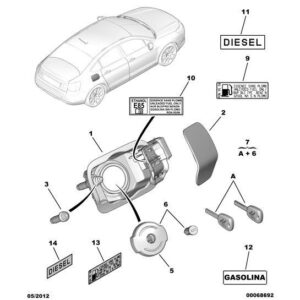 Citroen C5 2004-2008 Petrol Filler Unit Switch