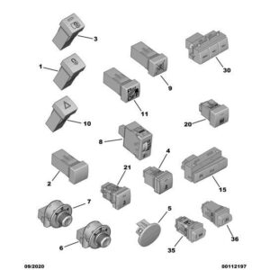 Citroen Berlingo 2012-2015 Diesel Rear Access Switch