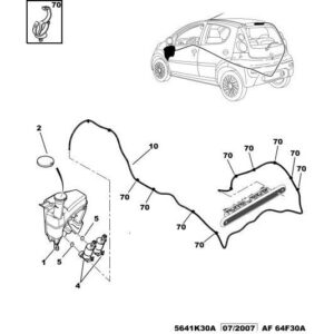 Citroen C1 2005-2009 Petrol Window Wash Pump Seal