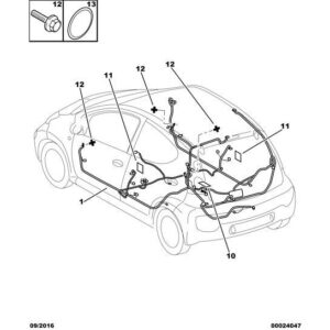 Citroen C1 2005-2009 Diesel Interior Wiring.Harness