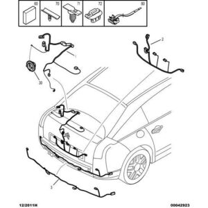 Citroen C6 2005-2012 Diesel Obstacle Detection Loom