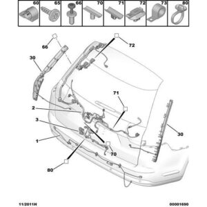 Citroen C5 2004-2008 Petrol Obstacle Detection Loom