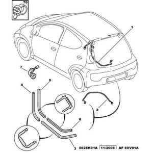 Citroen C1 2005-2009 Diesel License Plate Harness