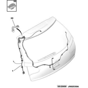 Citroen C3 2009-2013 Petrol Rear Tailgate Harness