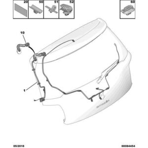 Citroen DS3 2010-2022 Petrol Rear Tailgate Harness