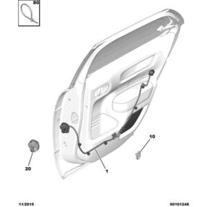 Citroen C4 Catcus 2014-2018 Petrol Rear Harness Grommet