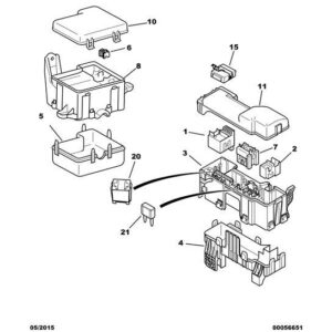 Citroen C1 2005-2009 Petrol Fuse Box Cover