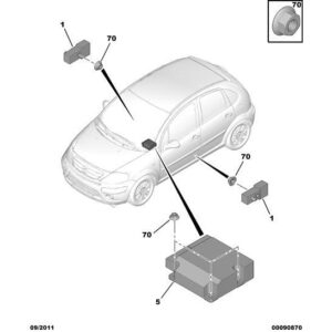 Citroen C3 2005-2009 Diesel Airbag Control Unit