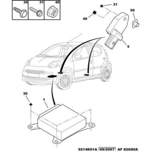 Citroen C1 2005-2009 Diesel Airbag Control Unit