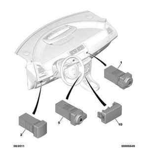 Citroen C4 2008-2010 Petrol Hazard Warning Lamps Control