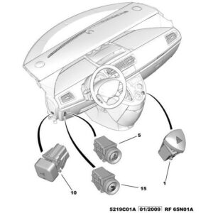 Citroen C8 2002-2008 Petrol Hazard Warning Lamps Control