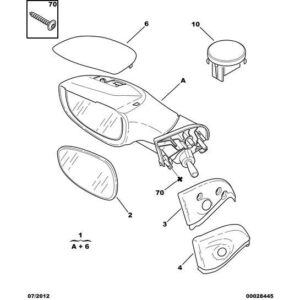 Citroen C3 2002-2005 Petrol Rear View Mirror Control Plug