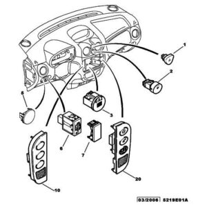 Citroen C3 2002-2005 Petrol Multifunction Switch Block