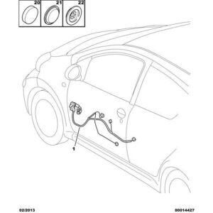 Citroen C1 2005-2009 Diesel Front Door Harness
