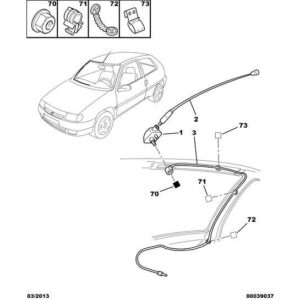 Citroen Saxo 1996-2004 Aerial Cable