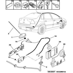 Citroen C5 2004-2008 Diesel Aerial Wire