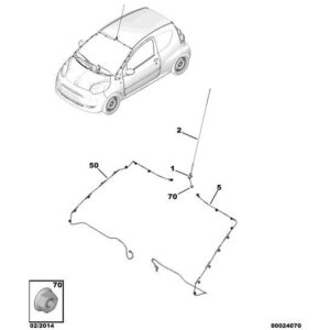 Citroen C1 2005-2009 Petrol Aerial Cable Loom