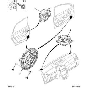 Citroen C5 2001-2004 Loudspeaker