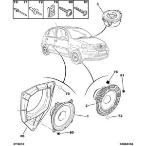 Citroen C3 2002-2005 Petrol Speaker Support