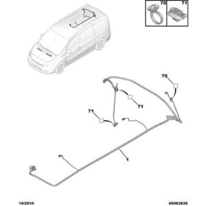 Citroen Dispatch 2007-2011 Diesel Interior Lamp Harness