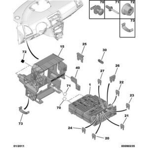 Citroen Berlingo 2008-2012 Petrol Bsi Fixing Clip