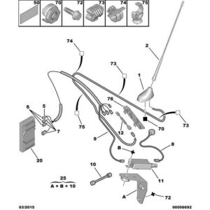 Citroen C4 2008-2010 Petrol Aerial Wire