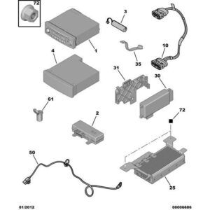 Citroen C4 2008-2010 Diesel Emergency Call Battery