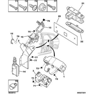 Citroen C5 2004-2008 Diesel Locking Actuator