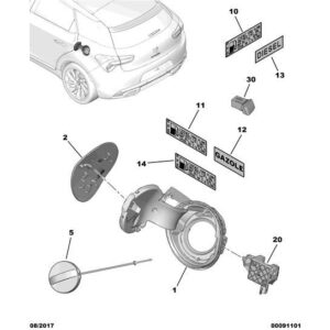 Citroen DS5 2011-2021 Petrol Fuel Flap Activator
