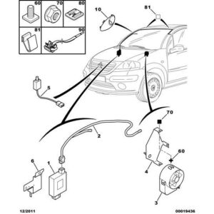 Citroen C3 2002-2005 Petrol Anti-Theft Alarm Siren