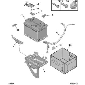 Citroen C1 2005-2009 Petrol Battery Negative Terminal