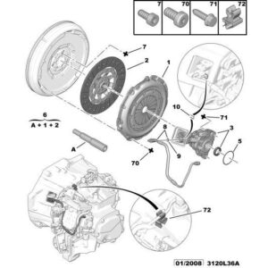 Citroen DS5 2011-2021 Petrol Clutch Mechanism Screw