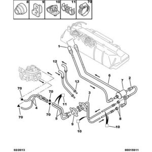 Citroen Saxo 1996-2004 Metal Clamp Fuel Filter Pipe