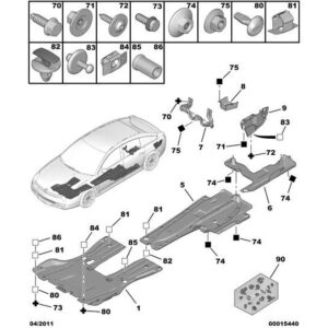 Citroen C6 2005-2012 Diesel Under Engine Fixings