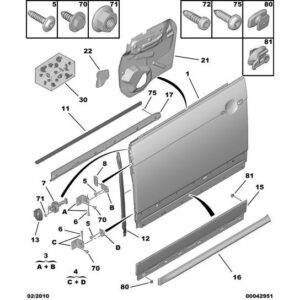 Citroen C6 2005-2012 Diesel Door Fixings